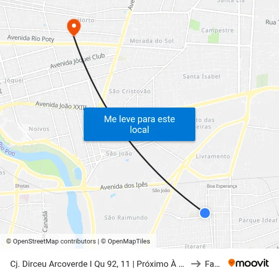 Cj. Dirceu Arcoverde I Qu 92, 11 | Próximo À Uespi to Facid map