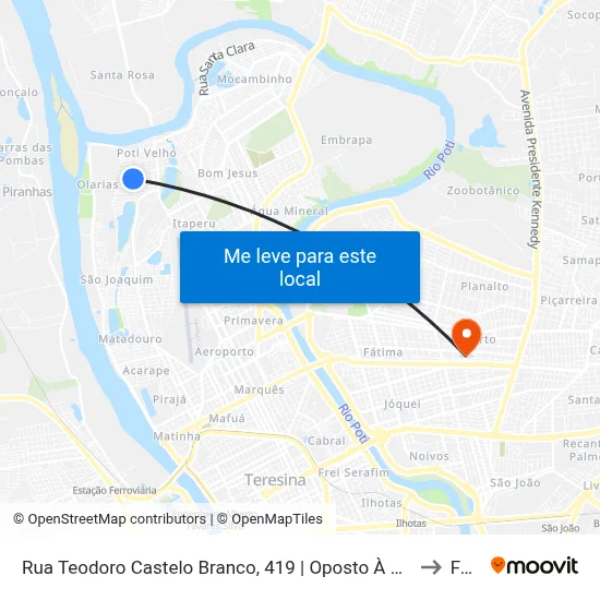 Rua Teodoro Castelo Branco, 419 | Oposto À Praça Princesa Isabel to Facid map