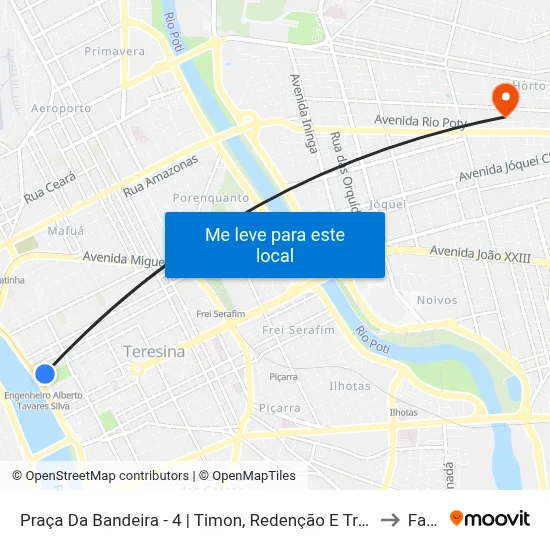 Praça Da Bandeira - 4 | Timon, Redenção E Três Andares to Facid map