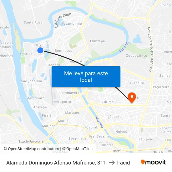 Alameda Domingos Afonso Mafrense, 311 to Facid map