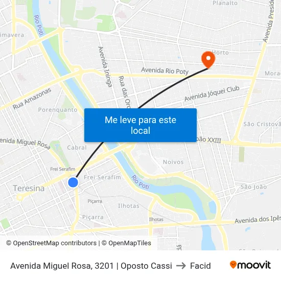 Avenida Miguel Rosa, 3201 | Oposto Cassi to Facid map
