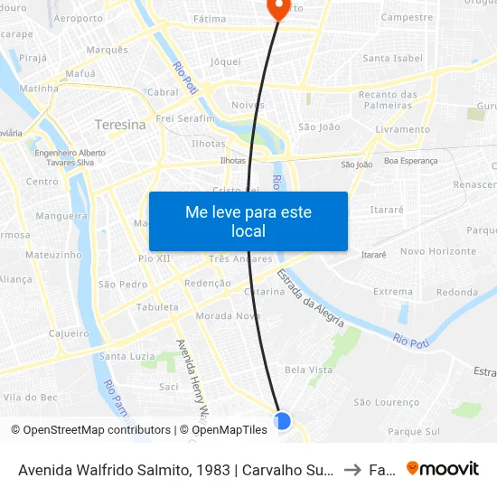 Avenida Walfrido Salmito, 1983 | Carvalho Supermercado to Facid map