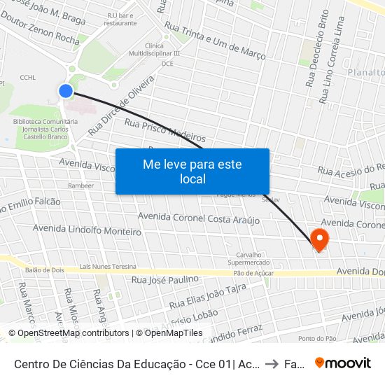 Centro De Ciências Da Educação - Cce 01| Acesso Hu to Facid map