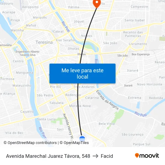 Avenida Marechal Juarez Távora, 548 to Facid map
