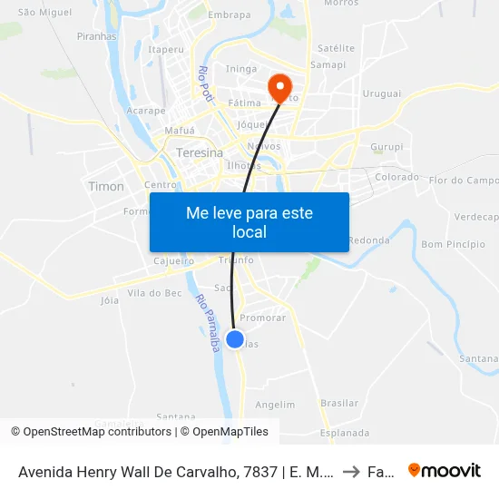 Avenida Henry Wall De Carvalho, 7837 | E. M. Areias to Facid map