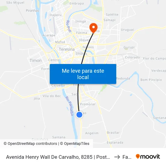 Avenida Henry Wall De Carvalho, 8285 | Posto Jamily to Facid map