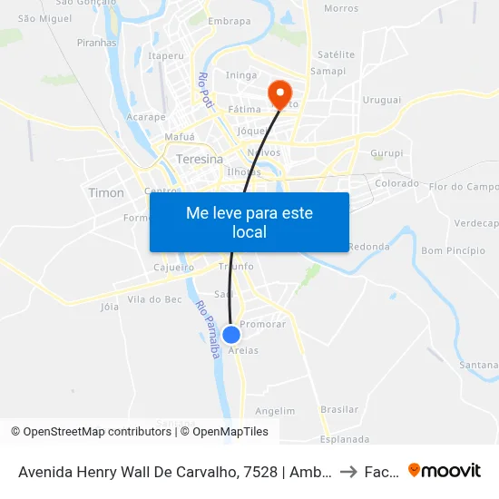 Avenida Henry Wall De Carvalho, 7528 | Ambev to Facid map