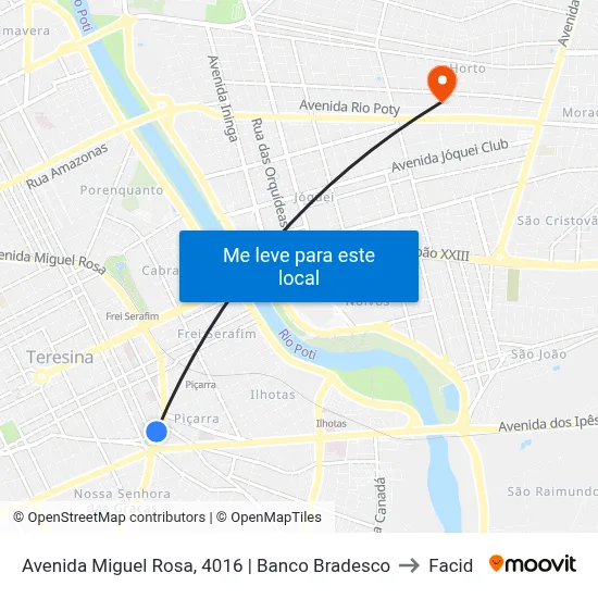 Avenida Miguel Rosa, 4016 | Banco Bradesco to Facid map