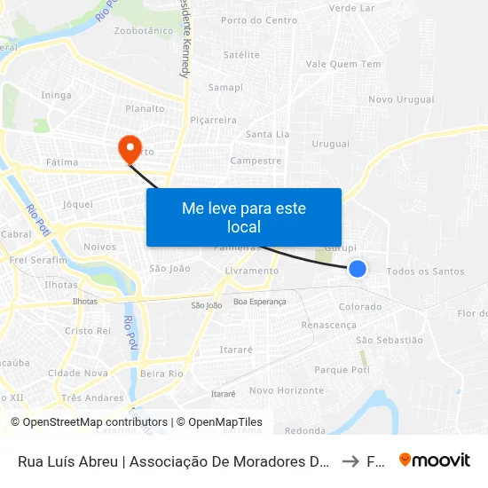 Rua Luís Abreu | Associação De Moradores Do Alto Da Ressurreição to Facid map