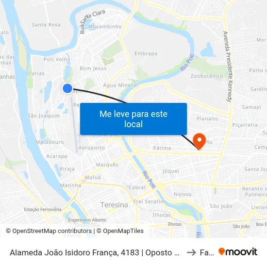 Alameda João Isidoro França, 4183 | Oposto À Praça Do Itaperu to Facid map