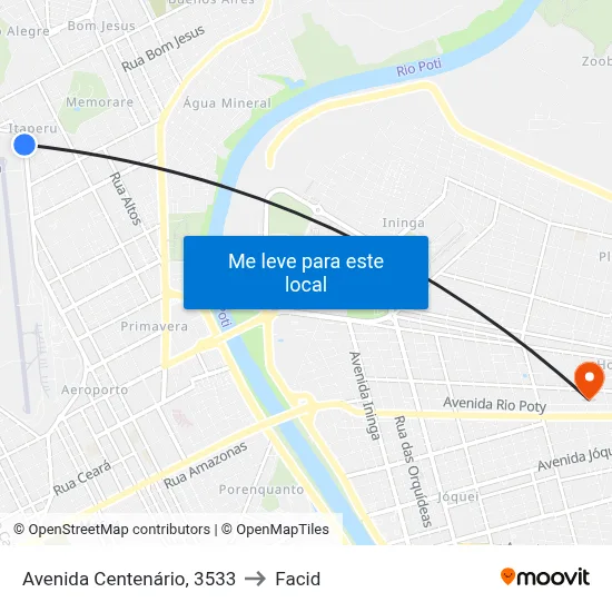 Avenida Centenário, 3533 to Facid map