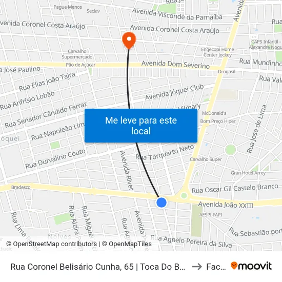 Rua Coronel Belisário Cunha, 65 | Toca Do Bode to Facid map