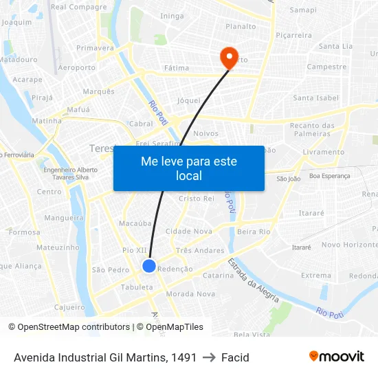 Avenida Industrial Gil Martins, 1491 to Facid map