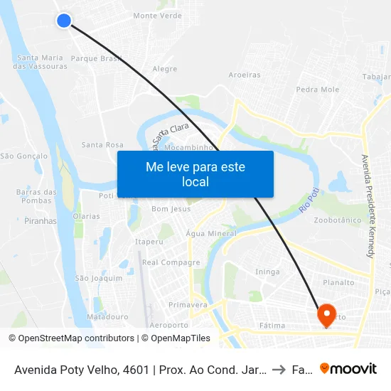 Avenida Poty Velho, 4601 | Prox. Ao Cond. Jardins Do Norte 2 to Facid map