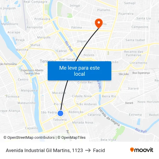 Avenida Industrial Gil Martins, 1123 to Facid map