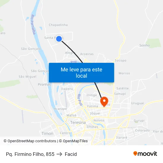Pq. Firmino Filho, 855 to Facid map