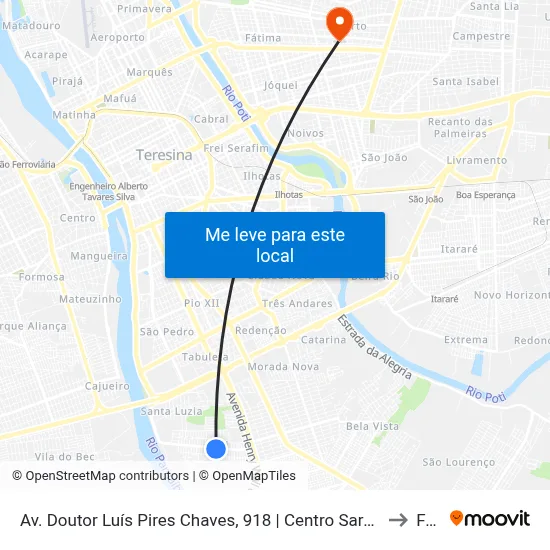 Av. Doutor Luís Pires Chaves, 918 | Centro Sarah Menezes De Artes Marciais to Facid map