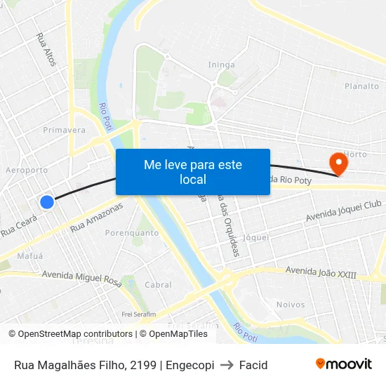 Rua Magalhães Filho, 2199 | Engecopi to Facid map