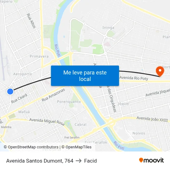 Avenida Santos Dumont, 764 to Facid map