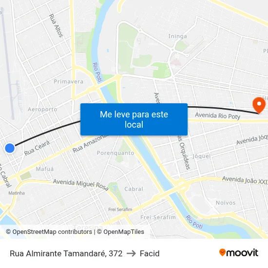Rua Almirante Tamandaré, 372 to Facid map