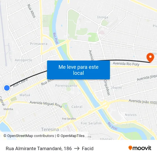 Rua Almirante Tamandaré, 186 to Facid map