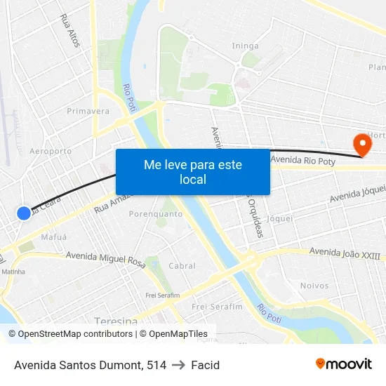 Avenida Santos Dumont, 514 to Facid map
