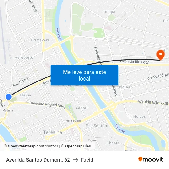 Avenida Santos Dumont, 62 to Facid map