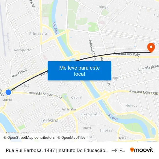 Rua Rui Barbosa, 1487 |Instituto De Educação/Cemitério São José to Facid map