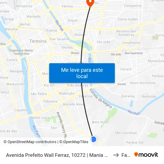 Avenida Prefeito Wall Ferraz, 10272 | Mania Da Picanha to Facid map