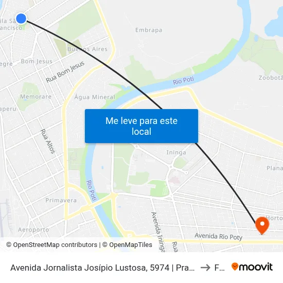 Avenida Jornalista Josípio Lustosa, 5974 | Praça Do Escolão Do Mocambinho to Facid map