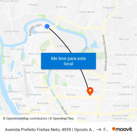 Avenida Prefeito Freitas Neto, 4959 | Oposto Ao Hospital Do Mocambinho to Facid map