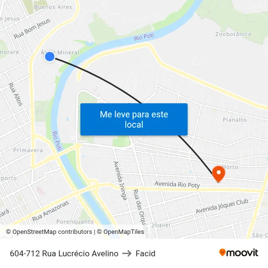 604-712 Rua Lucrécio Avelino to Facid map