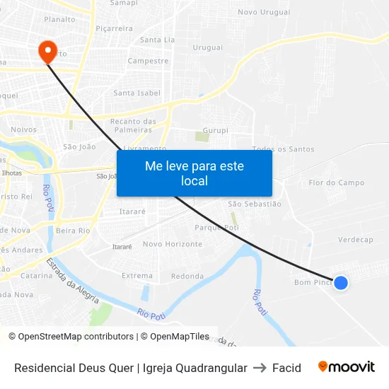 Residencial Deus Quer | Igreja Quadrangular to Facid map