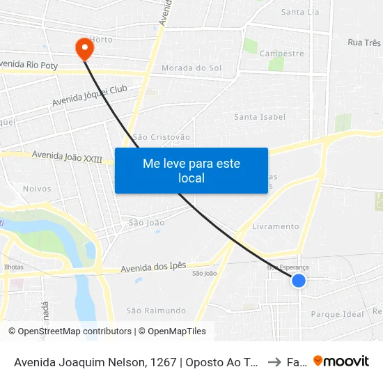 Avenida Joaquim Nelson, 1267 | Oposto Ao Teatro João Paulo II to Facid map