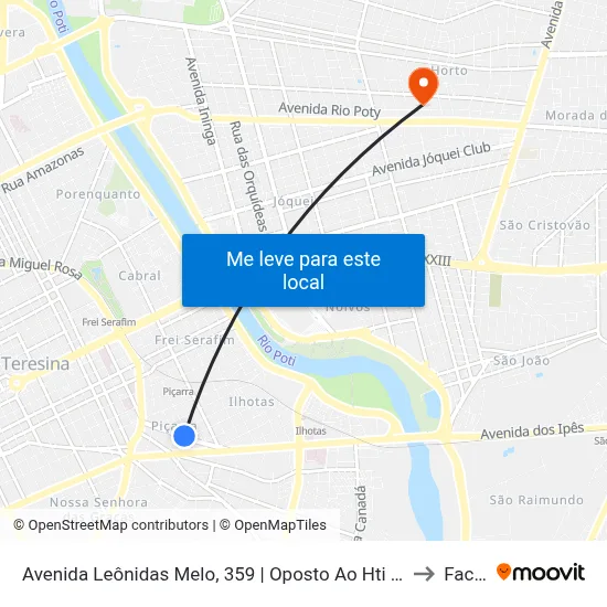 Avenida Leônidas Melo, 359 | Oposto Ao Hti Sul to Facid map