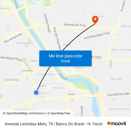 Avenida Leônidas Melo, 79 | Banco Do Brasil to Facid map