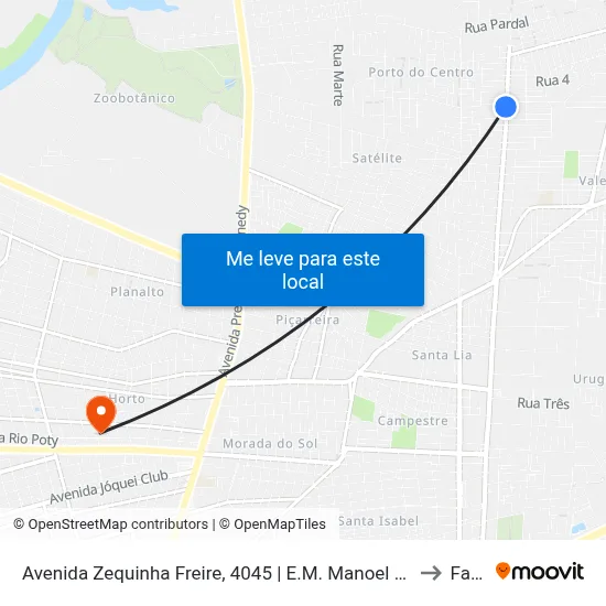 Avenida Zequinha Freire, 4045 | E.M. Manoel Paulo Nunes to Facid map