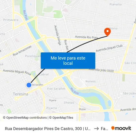Rua Desembargador Pires De Castro, 300 | Udi 24 Horas to Facid map