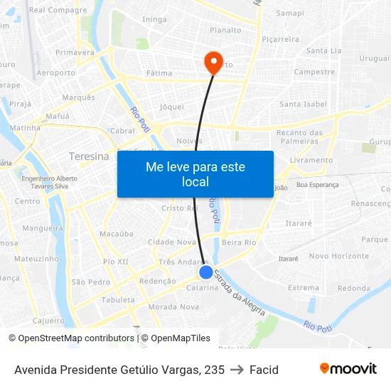 Avenida Presidente Getúlio Vargas, 235 to Facid map