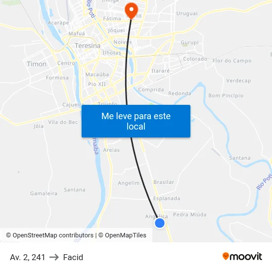 Av. 2, 241 to Facid map