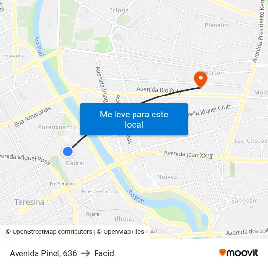 Avenida Pinel, 636 to Facid map