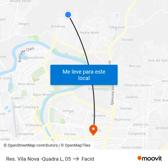 Res. Vila Nova -Quadra L, 05 to Facid map