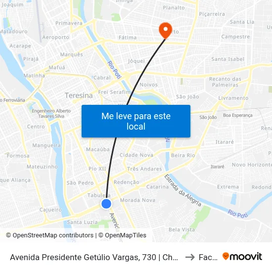 Avenida Presidente Getúlio Vargas, 730 | Chesf to Facid map