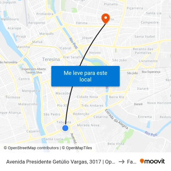 Avenida Presidente Getúlio Vargas, 3017 | Oposto À Chesf to Facid map