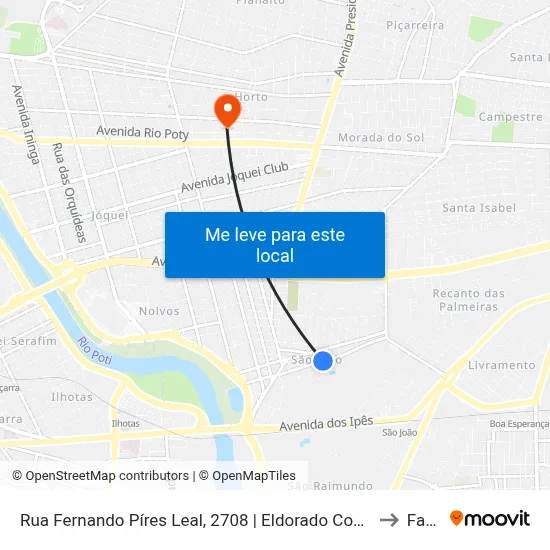 Rua Fernando Píres Leal, 2708 | Eldorado Country Club to Facid map