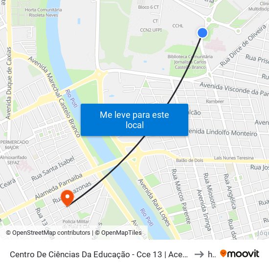 Centro De Ciências Da Educação - Cce 13 | Acesso Hu to hti map