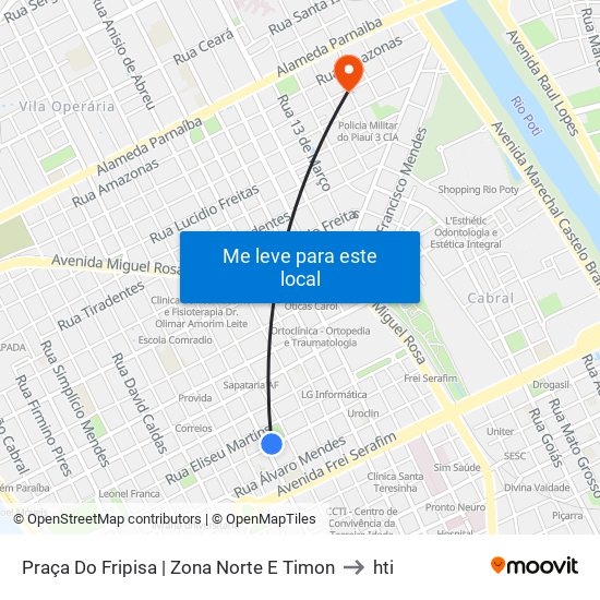 Praça Do Fripisa | Zona Norte E Timon to hti map
