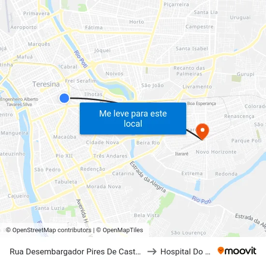 Rua Desembargador Pires De Castro, 725 | Semduh to Hospital Do Dirceu 2 map