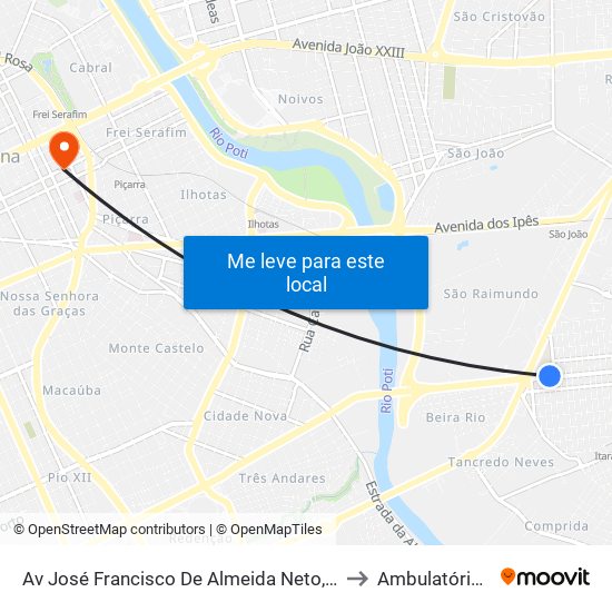 Av José Francisco De Almeida Neto, 1869 | Fundação Bradesco to Ambulatório Azul- HGV map