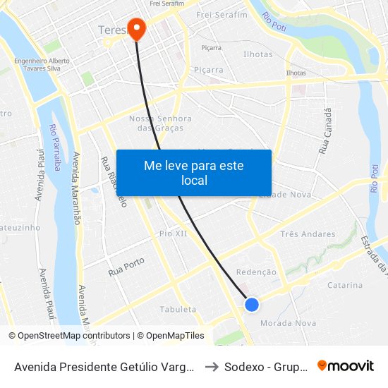 Avenida Presidente Getúlio Vargas, 2282 |  Piauí Center Moda to Sodexo - Grupo Medimagem map